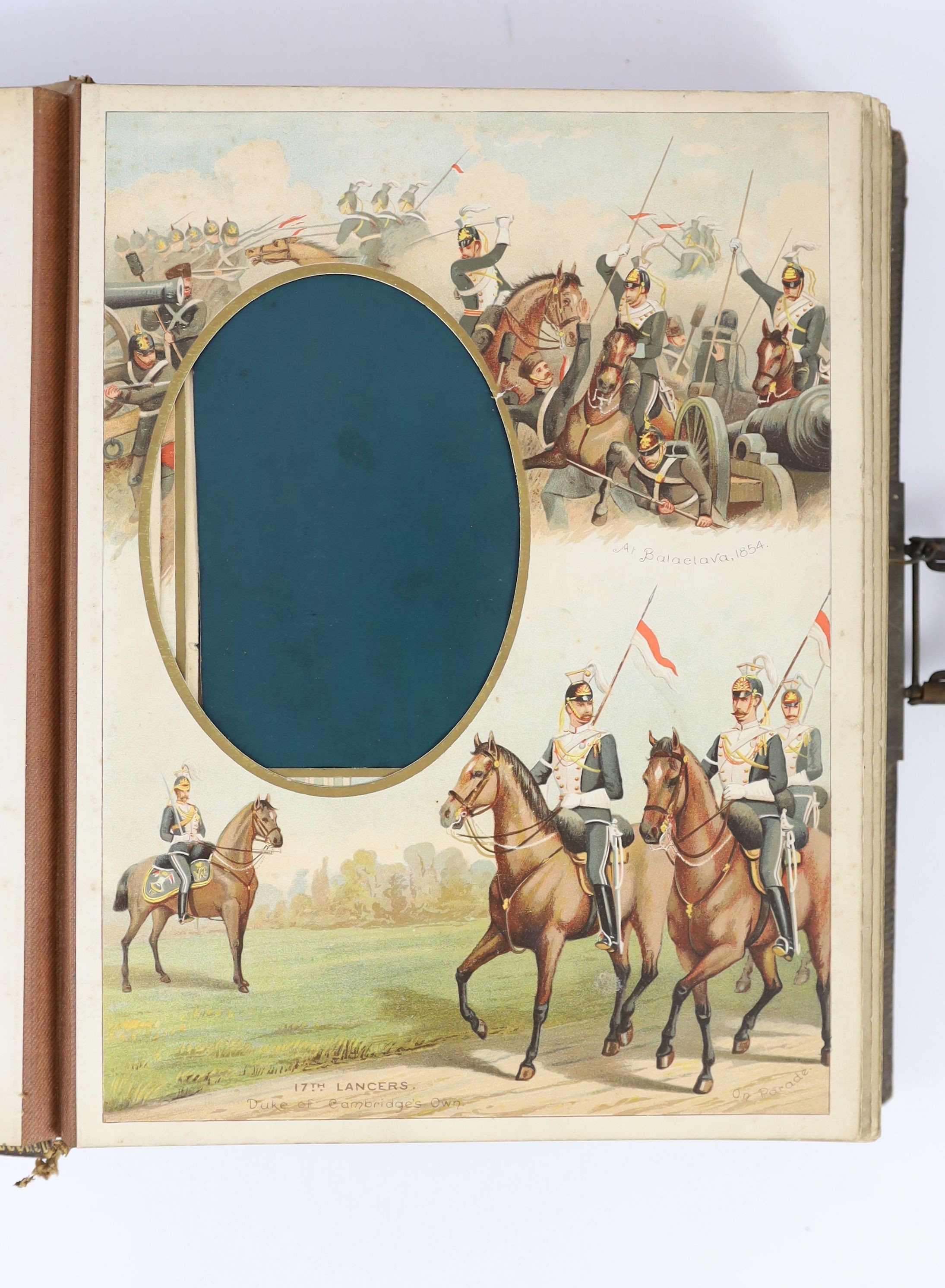 The British Army Album, containing 40 black and white cabinet photographs, lacking musical mechanisms at end; a late 19th century German ‘’Speaking Picture Book’’, with ‘’characteristic voices”, mechanism partly defectiv